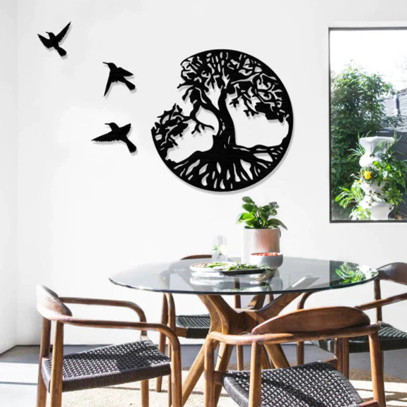 Elegant Metal Tree Wall Decoration