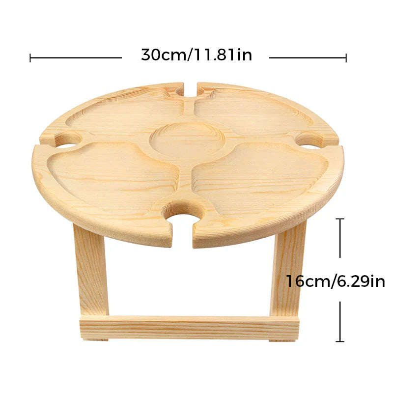 Folding Wooden Table for Picnics