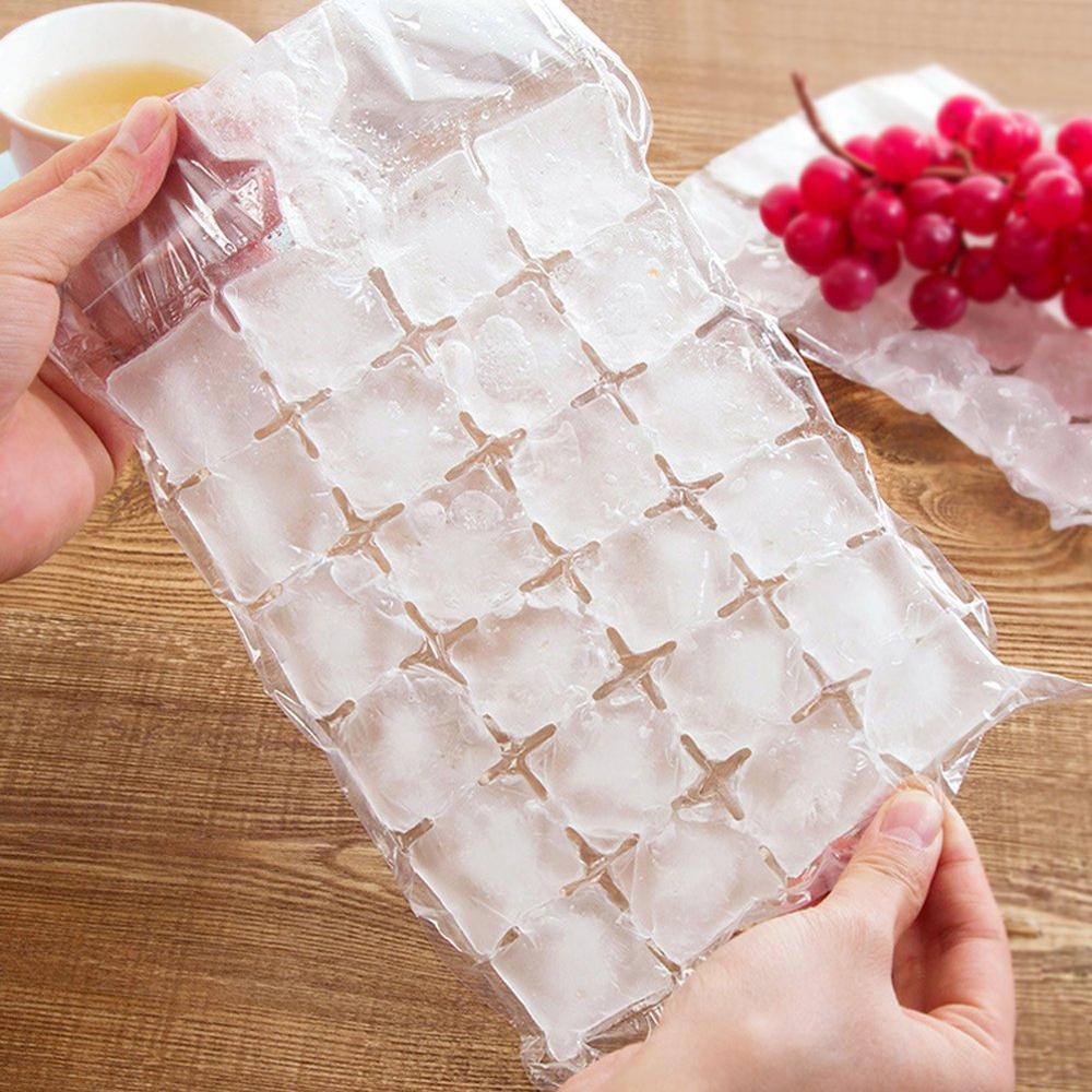 Ice Cube Bag with Self - Closing Fastener