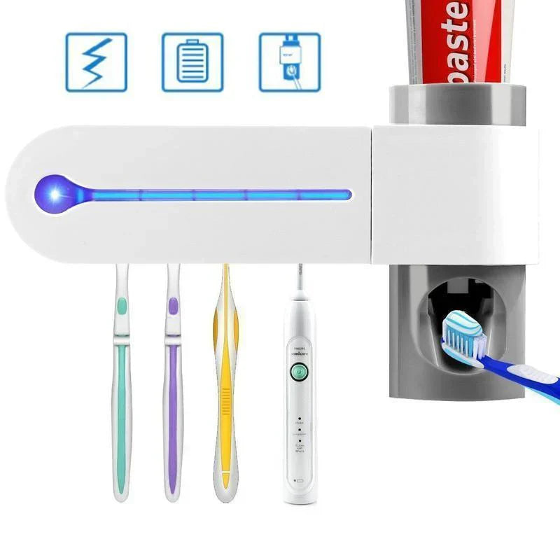 2 - In-1 Disinfectant Toothbrush Holder