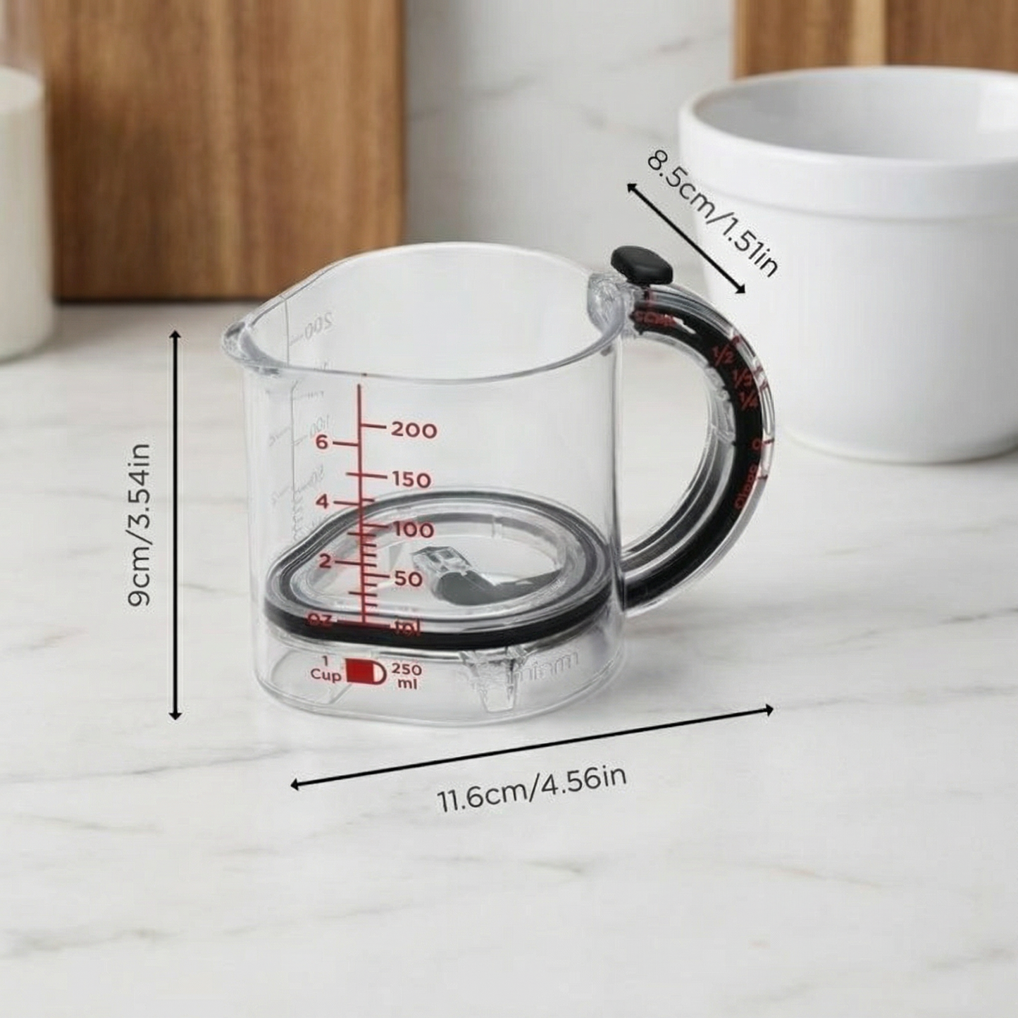 Adjustable Measuring Cup – Multifunctional Kitchen Tool with Scraper and Sealing Base