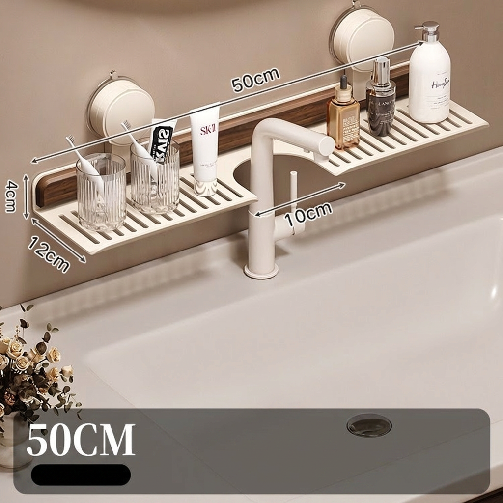 Modern Sink Shelf with Suction Cup β Drill-Free Storage Rack for a Beautiful Home