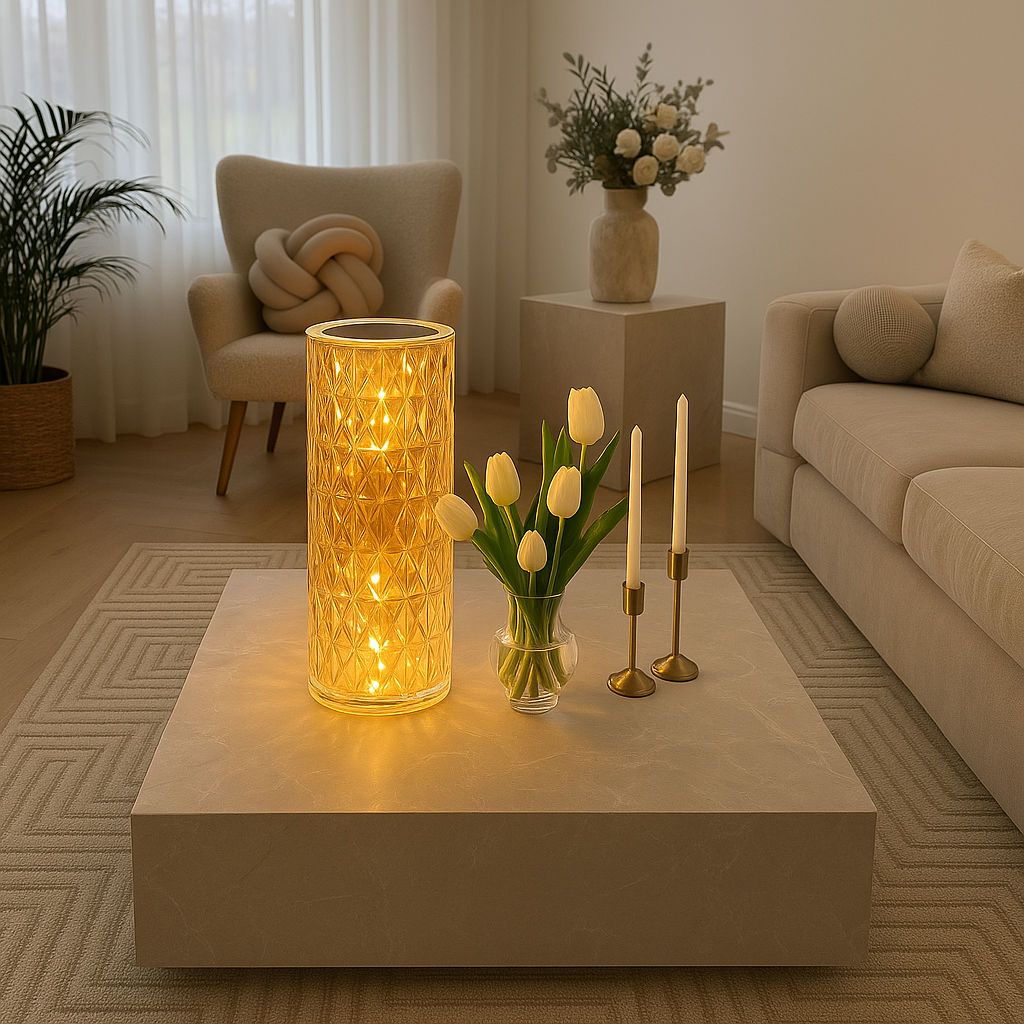 Elegant Crystal Light with 3 Colours