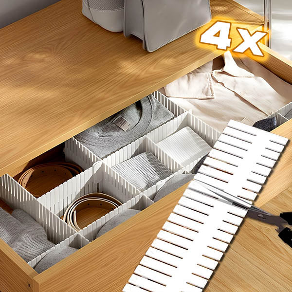 Flexible Plastic Drawer Dividers (4 Pieces)