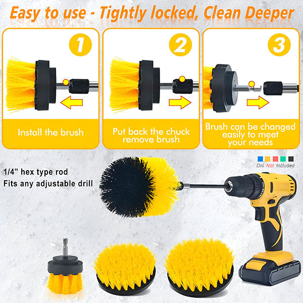 Cleaning Brushes for Drills (3 Pieces)