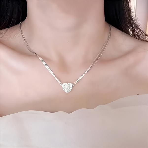 Elegant Magnetic Heart Necklace