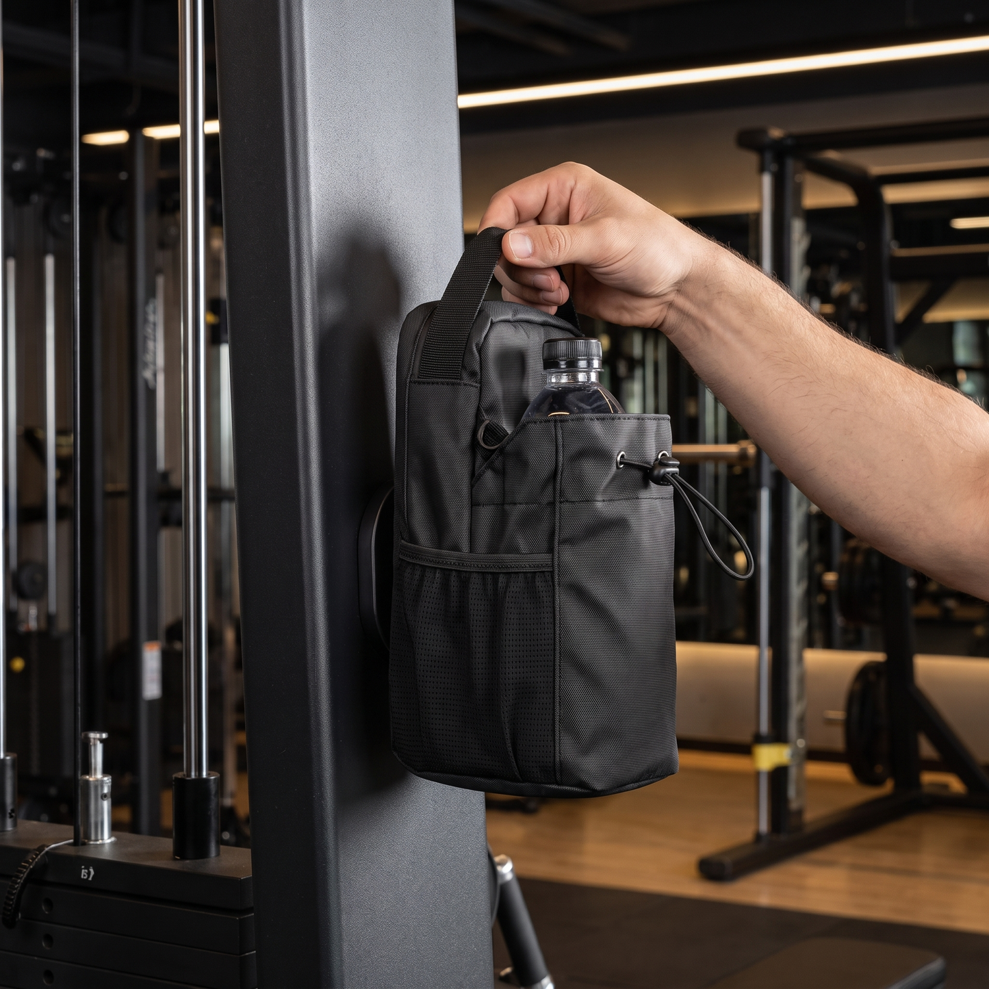 Magnetic Water Bottle Holder Bag with Strong Grip for Gym and Active Use