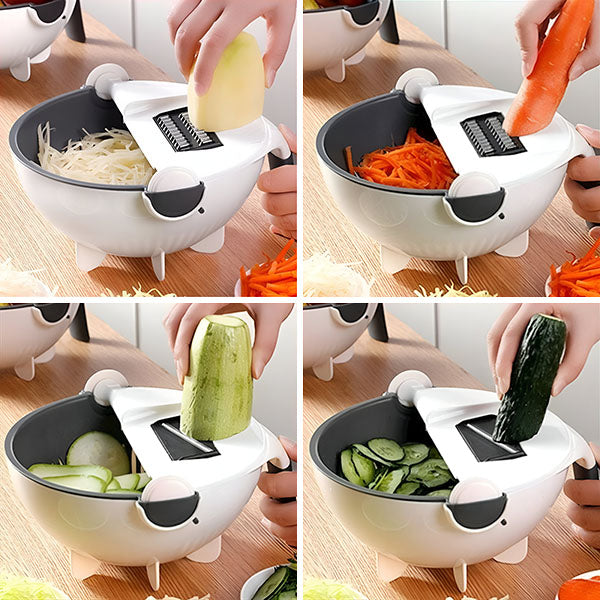 9 - In-1 Vegetable Chopper with Drip Sieve