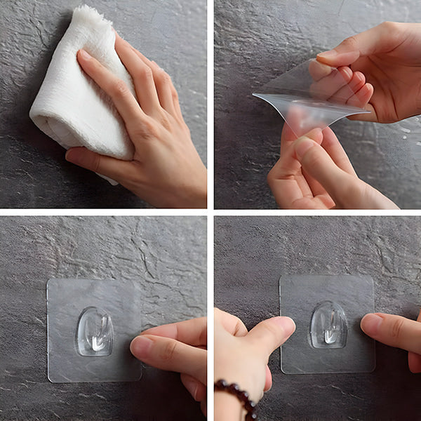 Reusable Adhesive Hooks with Strong Hold