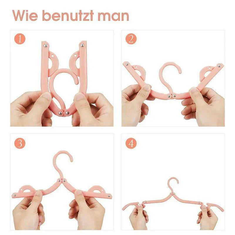 Compact Foldable Travel Hanger (4 Pieces)