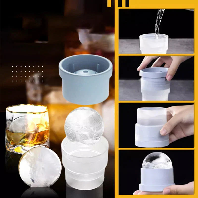 Space - Saving Round Silicone Ice Cube Mould