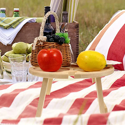 Folding Wooden Table for Picnics