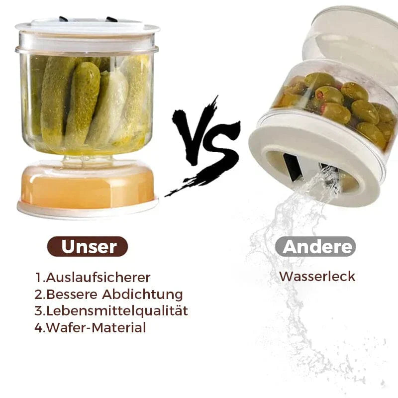 Practical Preserving Jar Container with Strainer Insert