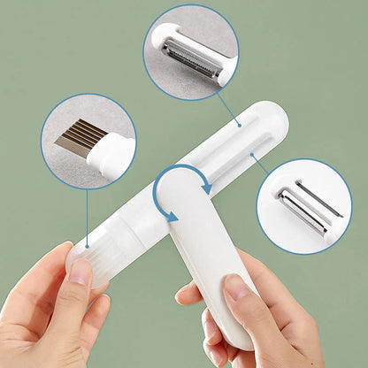 3 - In-1 Rotating Paring Knife with Multifunction