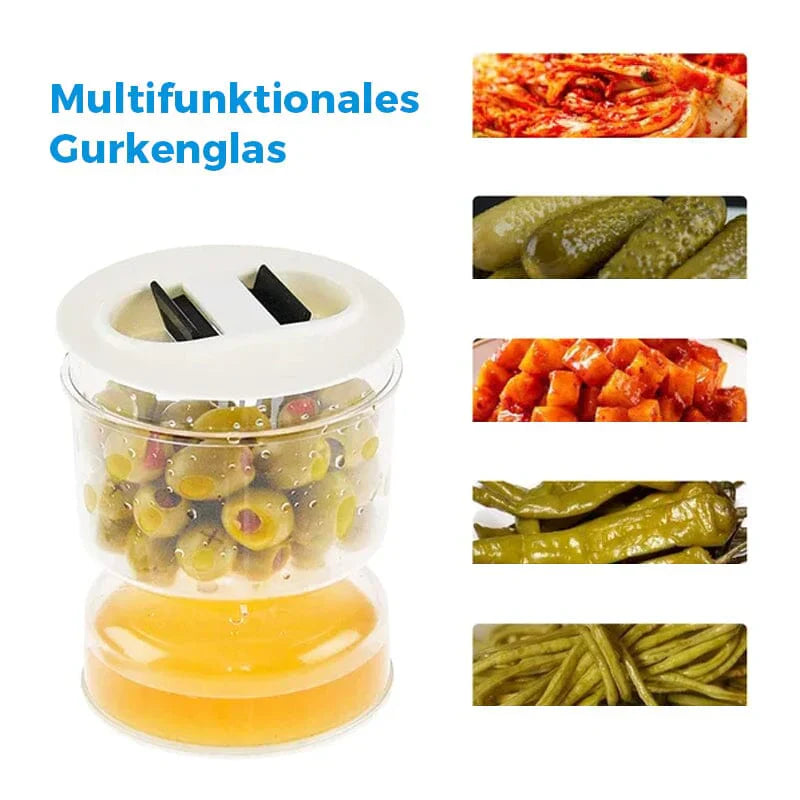 Practical Preserving Jar Container with Strainer Insert