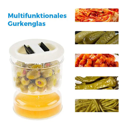 Practical Preserving Jar Container with Strainer Insert