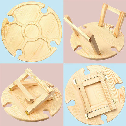 Folding Wooden Table for Picnics