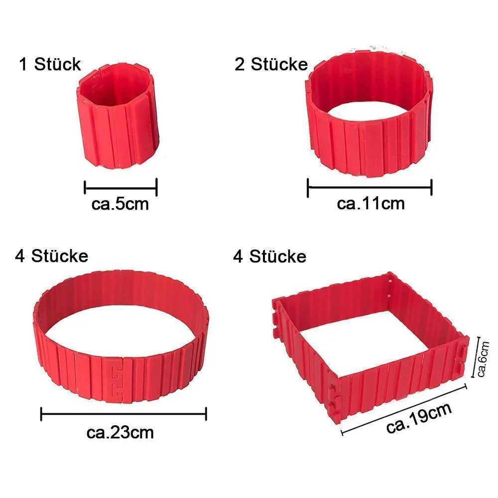 4 - Piece Silicone Baking Tin Set for Creative Cakes