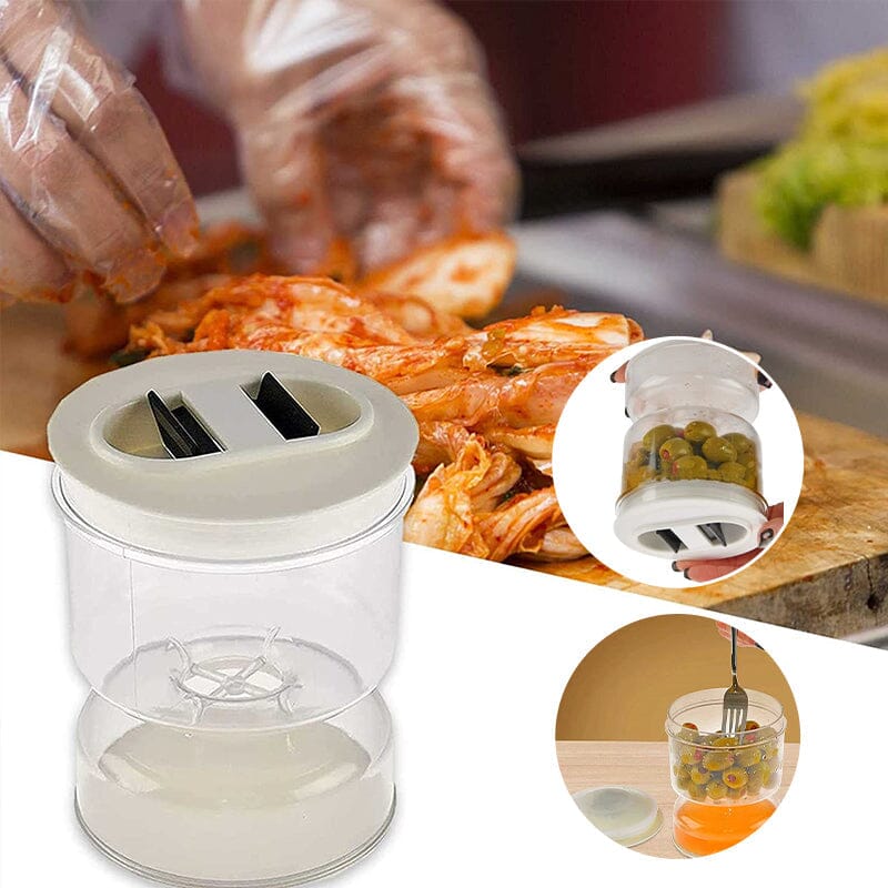Practical Preserving Jar Container with Strainer Insert