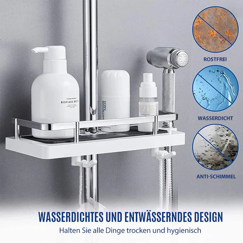 Adjustable Shower Shelf for Bar Mounting