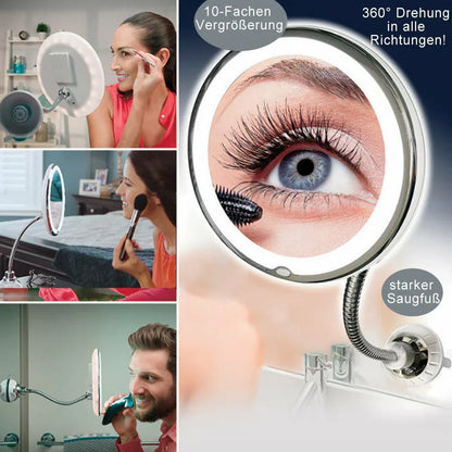 Led Cosmetic Mirror with 10x Magnification