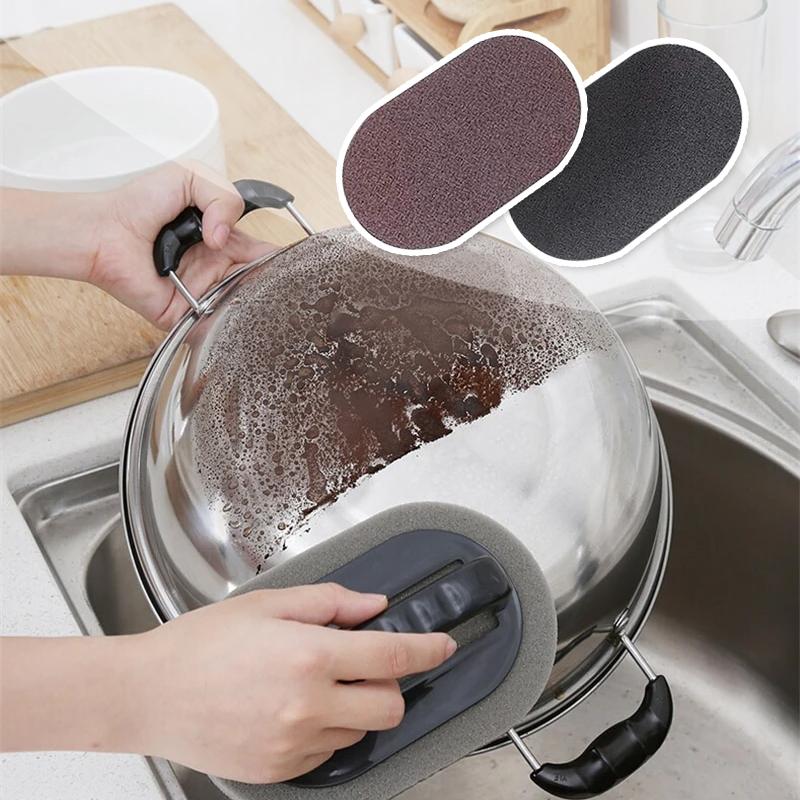 Cleaning sponge brush for stubborn dirt