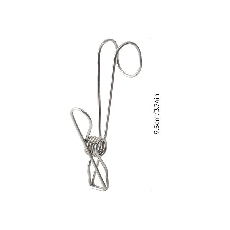 Stainless Steel Hook Clips for Versatile Applications (10 Pieces)