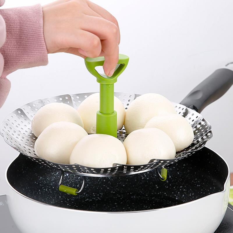 Space - Saving Stainless Steel Steamer Basket for Folding