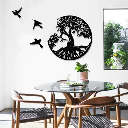 Elegant Metal Tree Wall Decoration