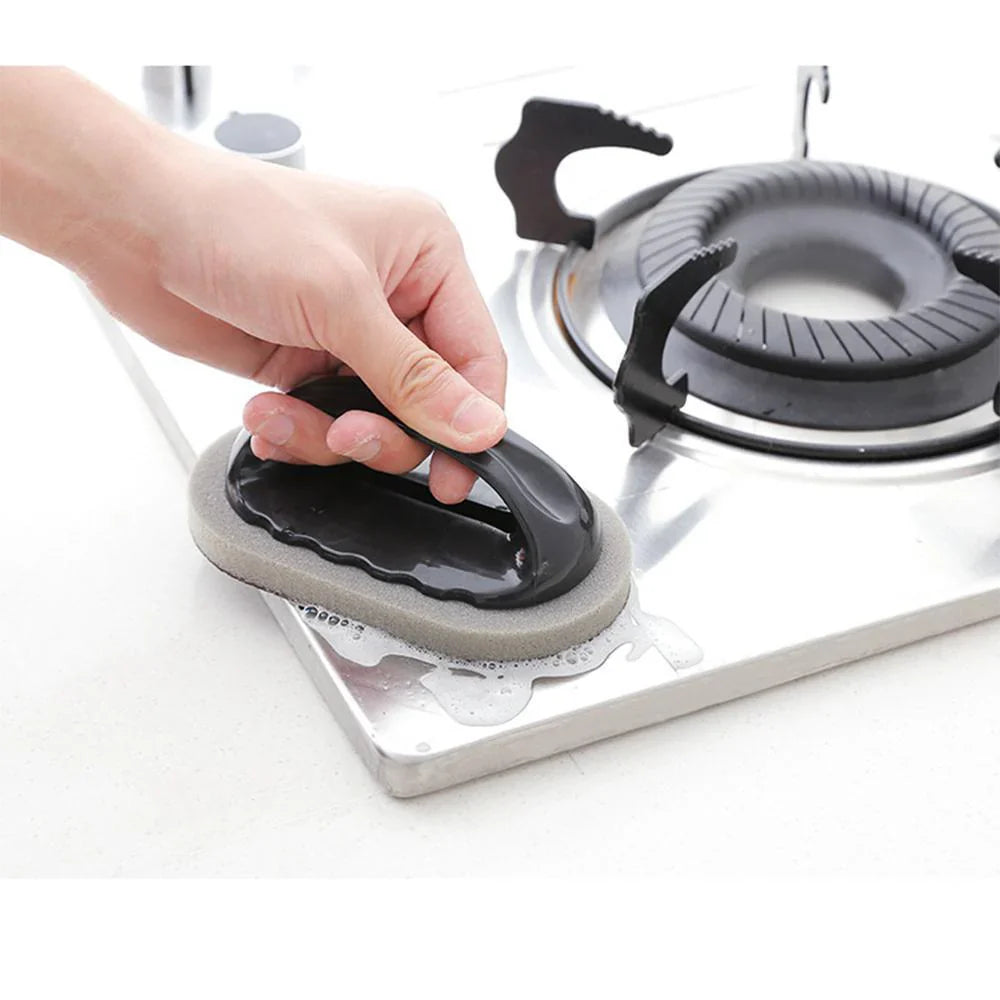Cleaning sponge brush for stubborn dirt
