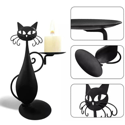 Decorative Candle Holder in the Shape of a Cat