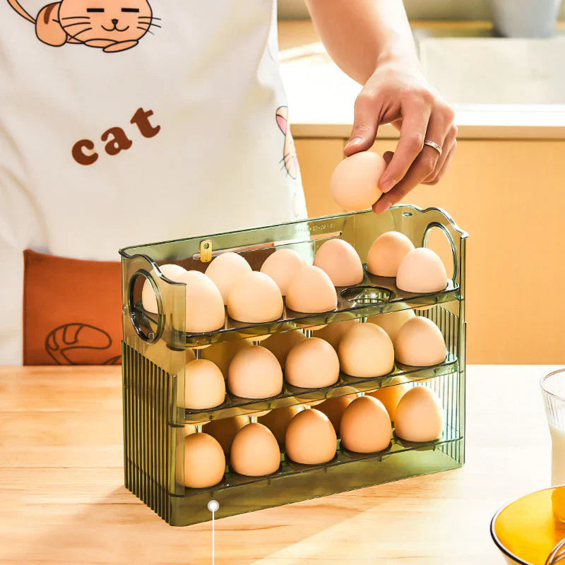 Self-turning Egg Box for Longer Freshness