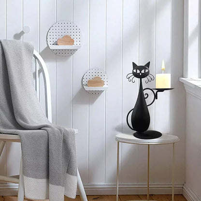 Decorative Candle Holder in the Shape of a Cat