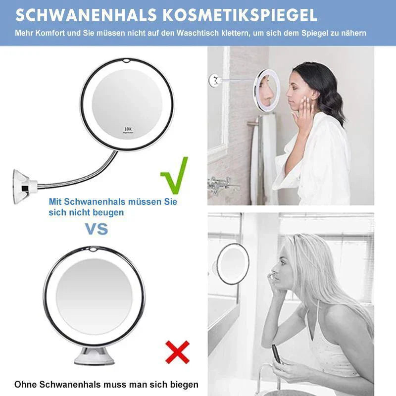 Led Cosmetic Mirror with 10x Magnification