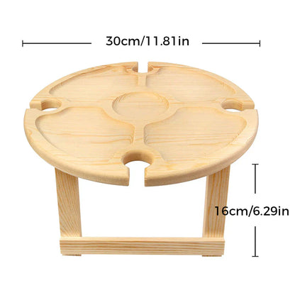 Folding Wooden Table for Picnics
