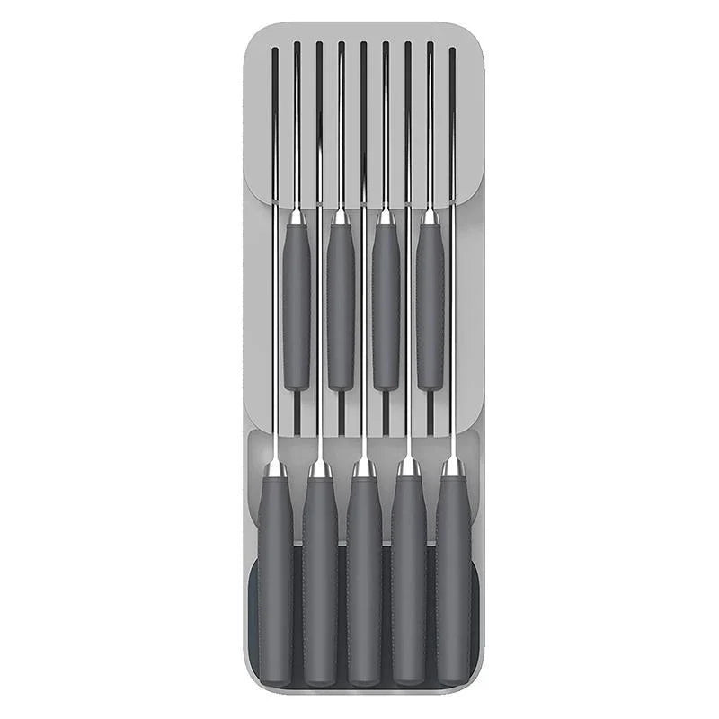 Secure Knife-Set Storage for Kitchen Drawers