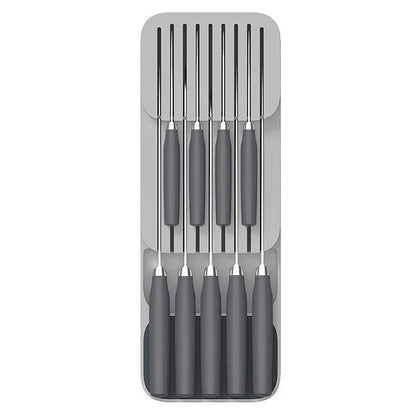 Secure Knife-Set Storage for Kitchen Drawers