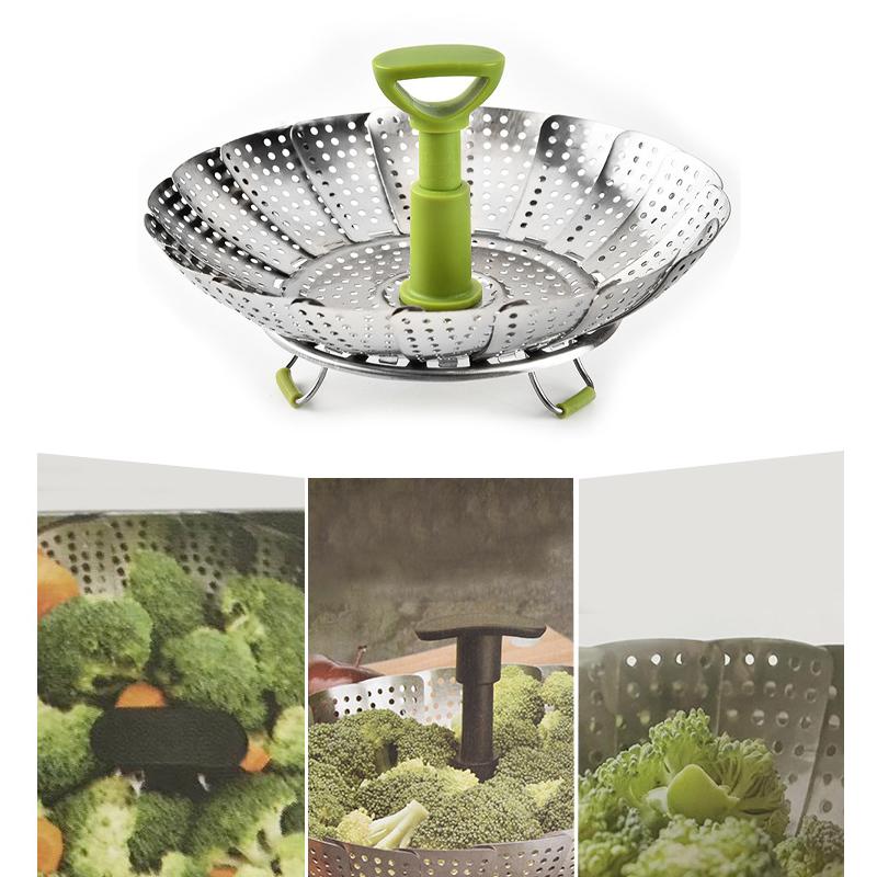 Space - Saving Stainless Steel Steamer Basket for Folding