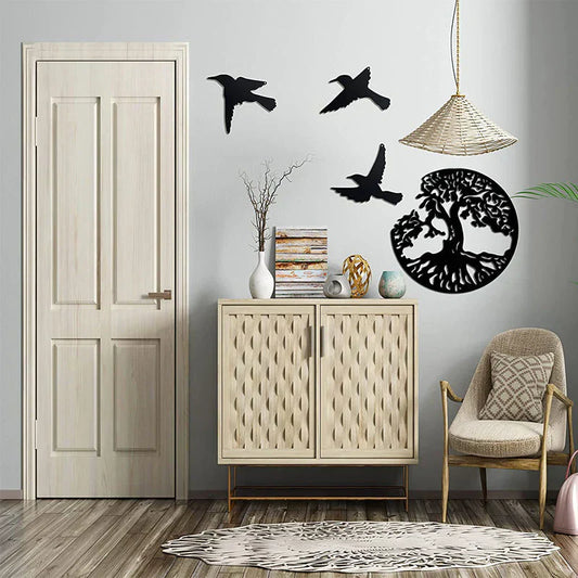 Elegant Metal Tree Wall Decoration