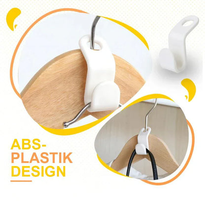 Space - Saving Connecting Hooks for Clothes Hangers (6 Pieces)