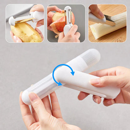 3 - In-1 Rotating Paring Knife with Multifunction