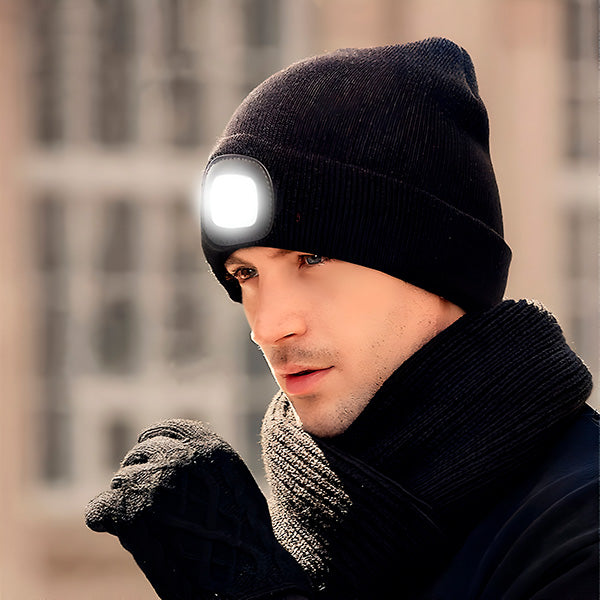 Comfortable Winter Hat with Integrated Led Light