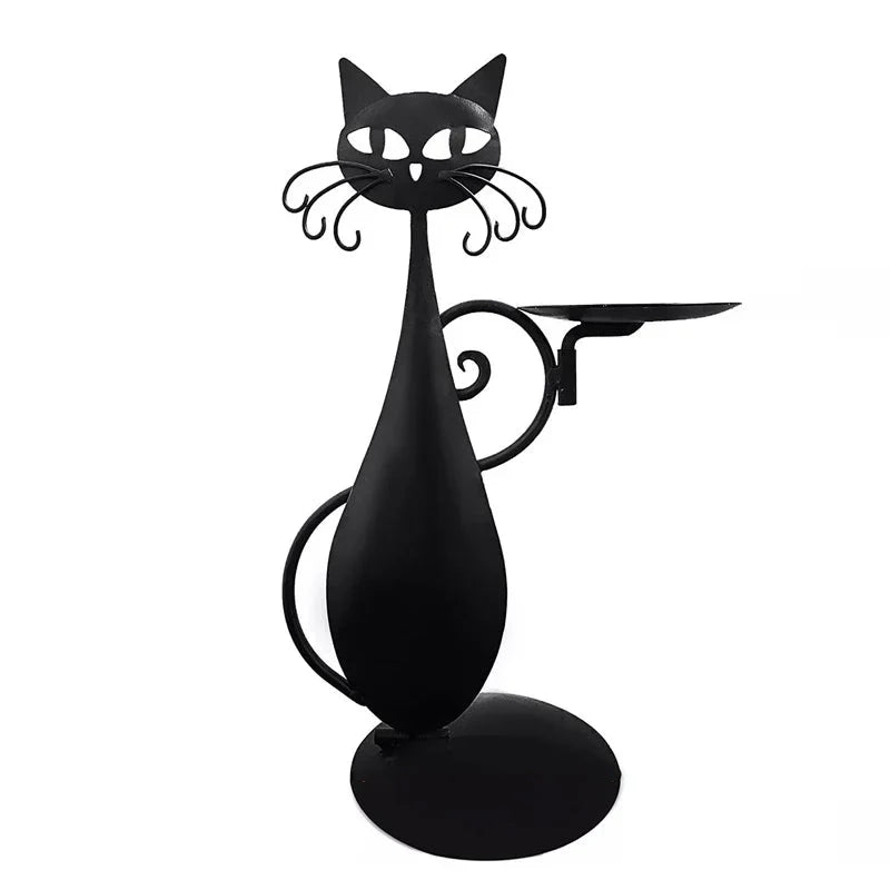 Decorative Candle Holder in the Shape of a Cat