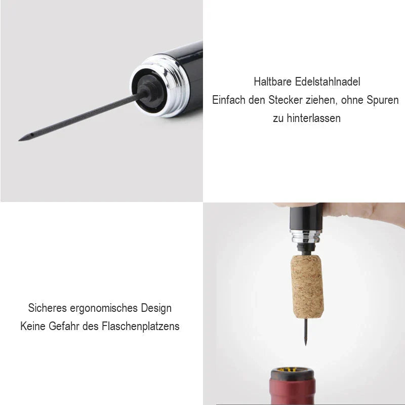 Compressed Air Wine Opener for Effortless Uncorking