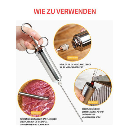 Stainless Steel Spice Syringe for Marinating