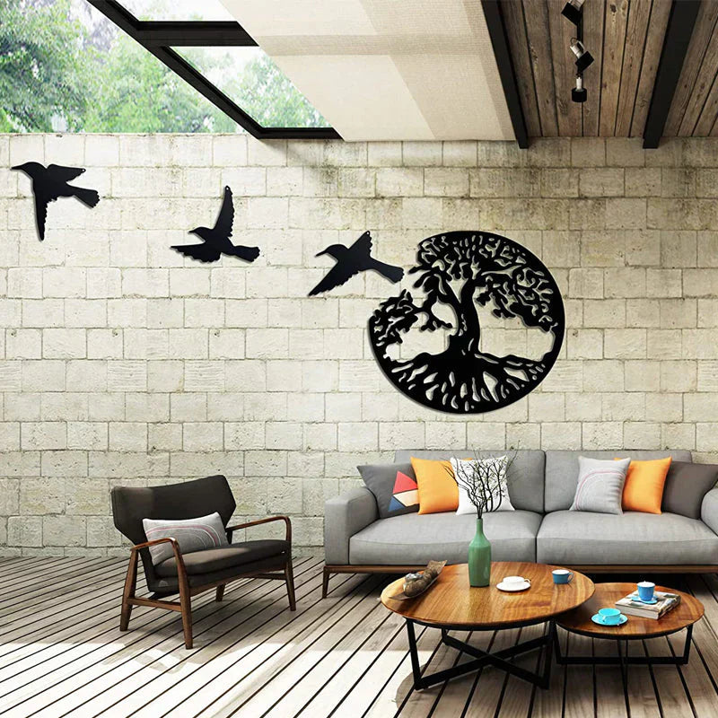 Elegant Metal Tree Wall Decoration
