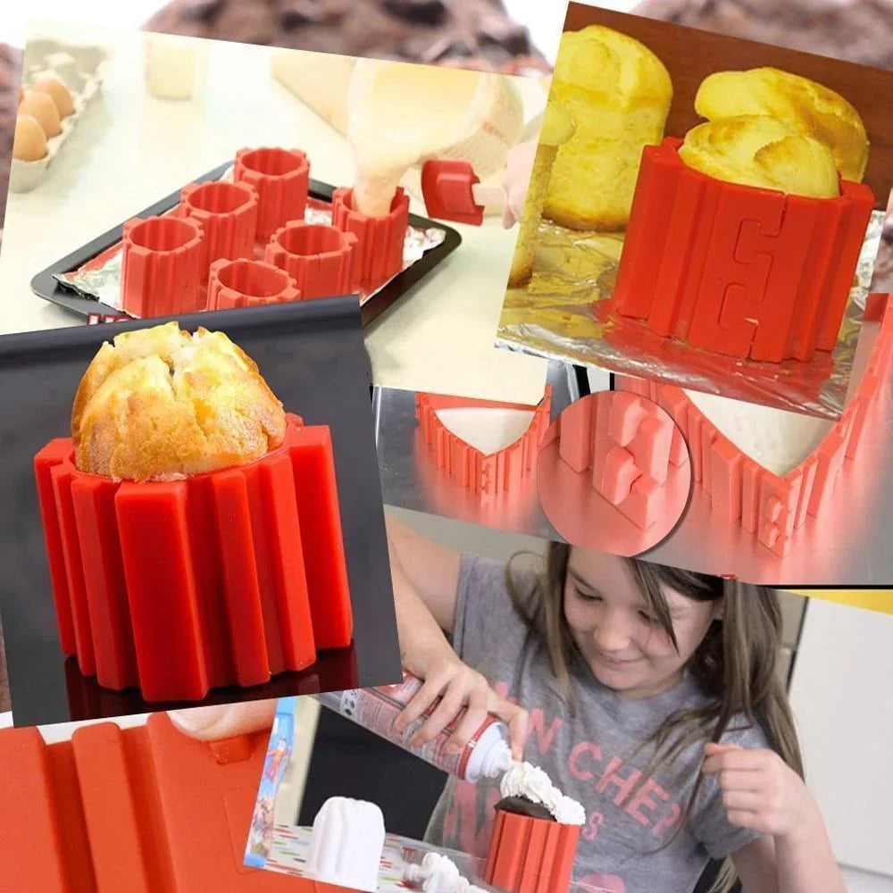 4 - Piece Silicone Baking Tin Set for Creative Cakes