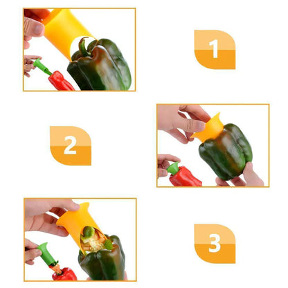 Set of 2 Capsicum Corers for Quick Coring