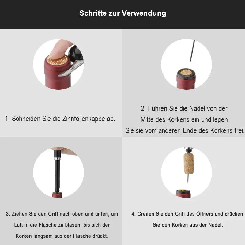 Compressed Air Wine Opener for Effortless Uncorking