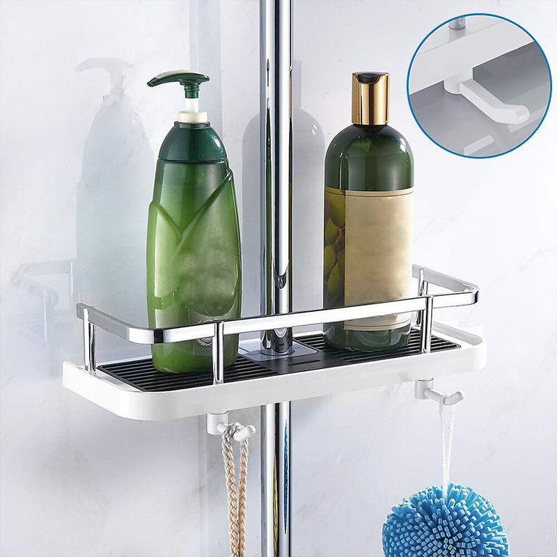 Adjustable Shower Shelf for Bar Mounting